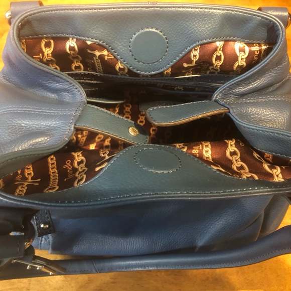 Tignanello Indigo Leather Satchel/Tote - Picture 4 of 7